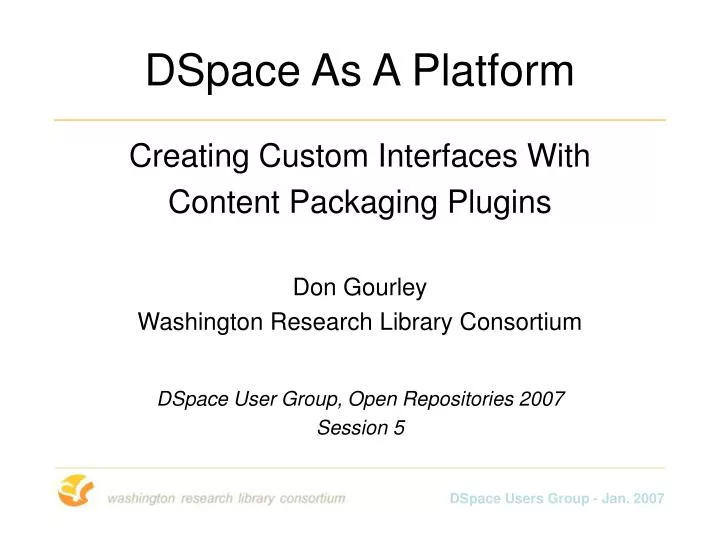 dspace as a platform