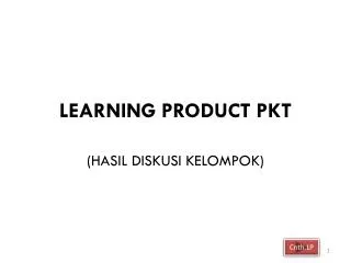 learning product pkt