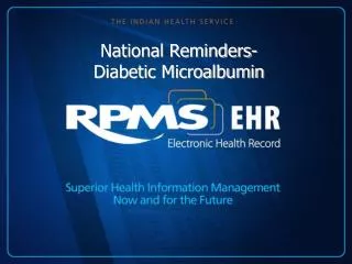 National Reminders- Diabetic Microalbumin