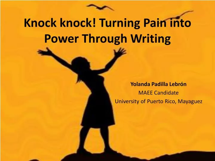 knock knock turning pain into power through writing