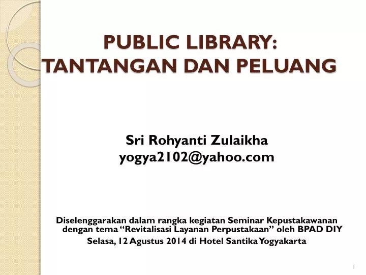 public library tantangan dan peluang