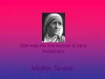 Mother Teresa - slide 1