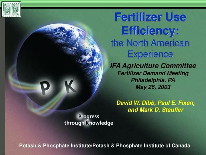 fertilizer use efficiency the north american experience