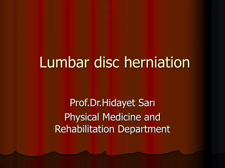 lumbar disc herniation