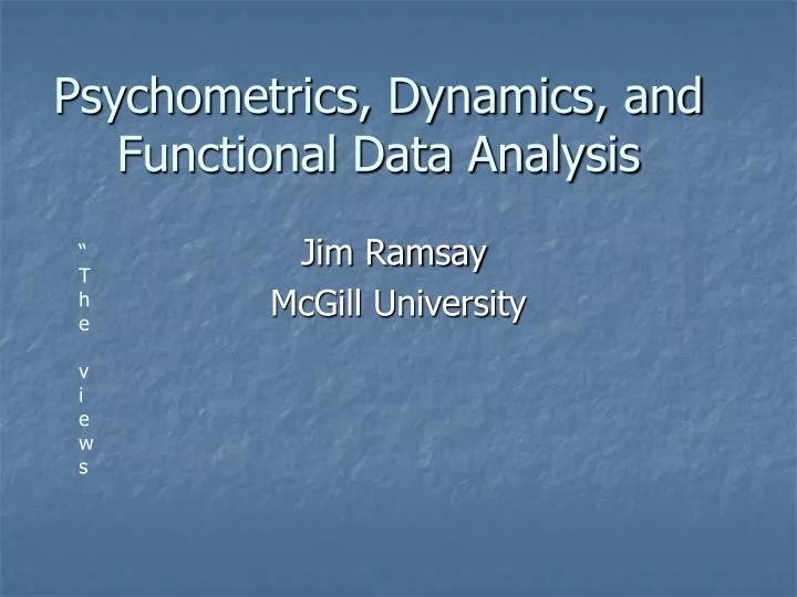 psychometrics dynamics and functional data analysis