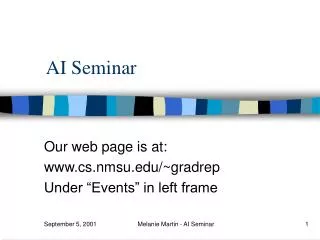 AI Seminar