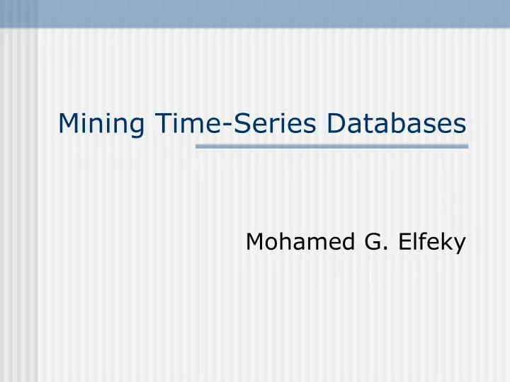 mining time series databases