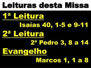 leituras desta missa