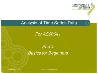 Analysis of Time Series Data