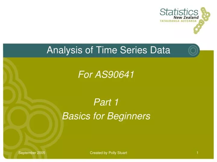 analysis of time series data