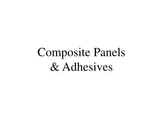 Composite Panels &amp; Adhesives