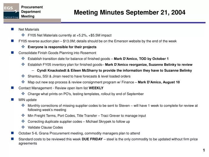 meeting minutes september 21 2004
