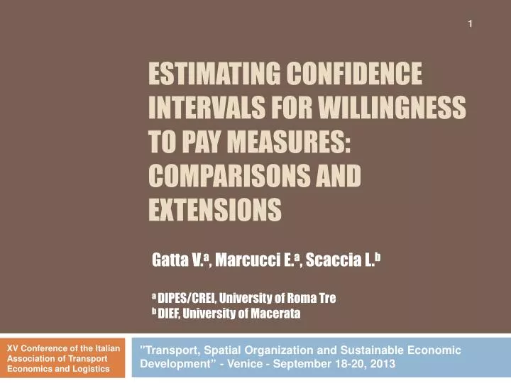 estimating confidence intervals for willingness to pay measures comparisons and extensions