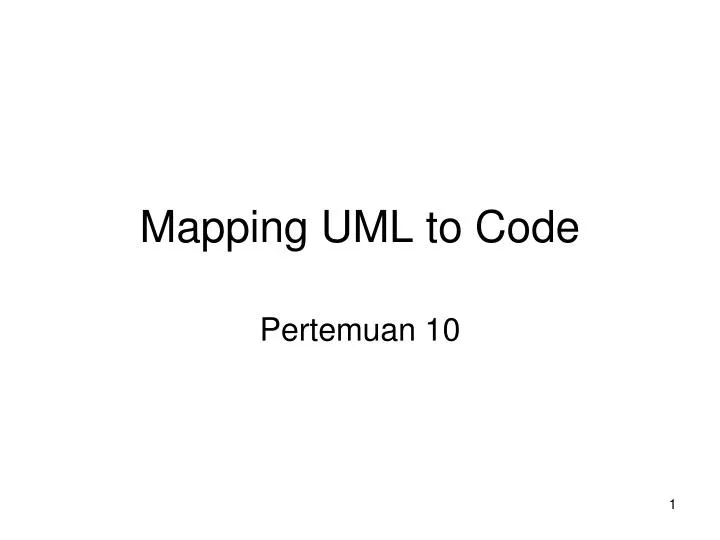 mapping uml to code