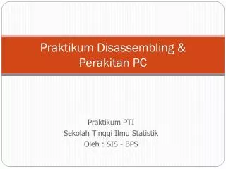 praktikum disassembling perakitan pc