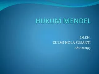 hukum mendel