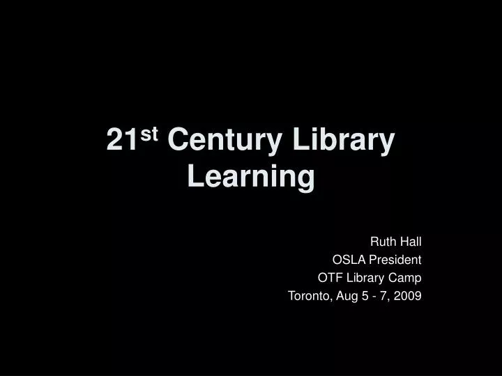 21 st century library learning