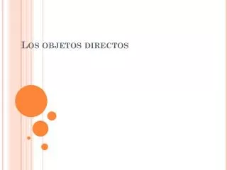 los objetos directos