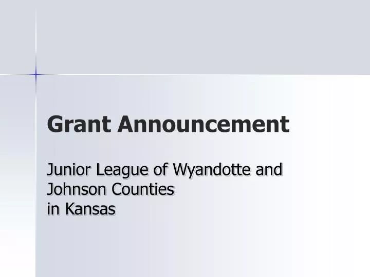 grant announcement