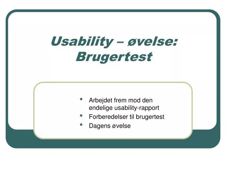 usability velse brugertest