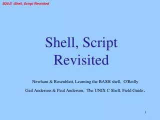 Shell, Script Revisited