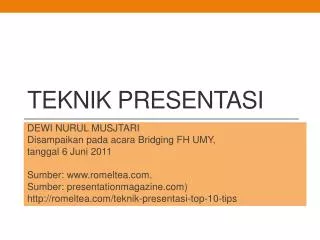 teknik presentasi