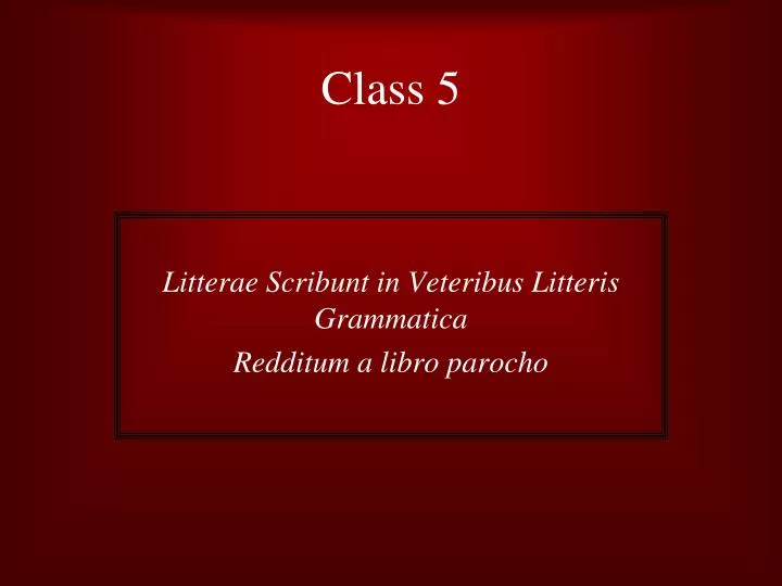 class 5