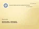 Bohumil Hrabal - slide 1