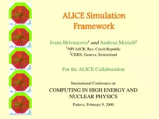 ALICE Simulation Framework