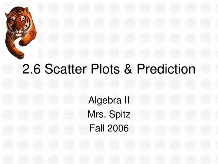 2 6 scatter plots prediction