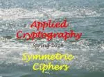 Applied Cryptography - slide 1