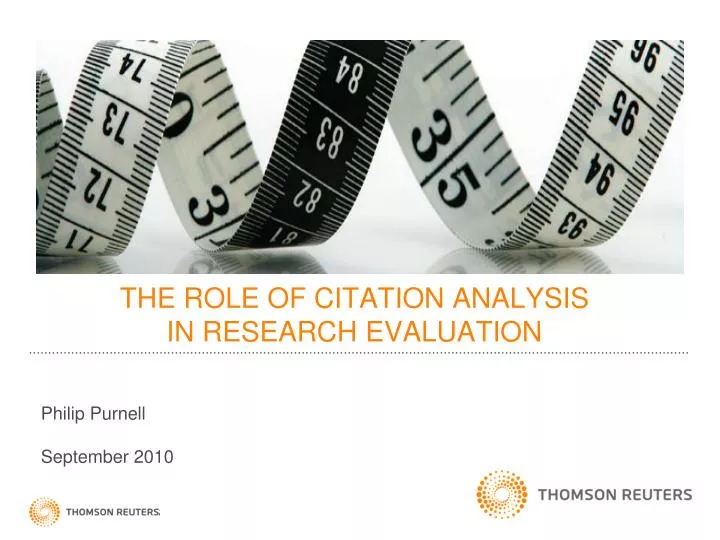 the role of citation analysis in research evaluation
