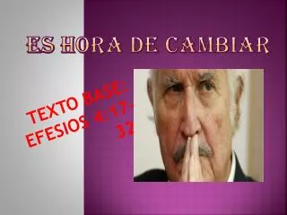 es hora de cambiar