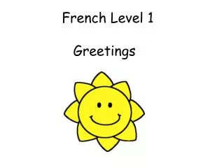 French Level 1