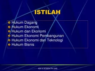 istilah
