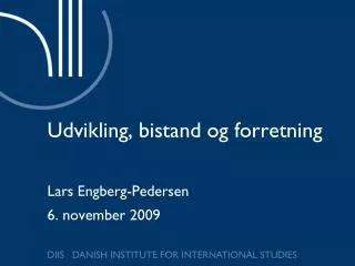 udvikling bistand og forretning