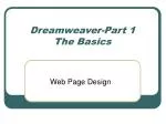 Dreamweaver Basics: Web Page Design and Management Tips - slide 1