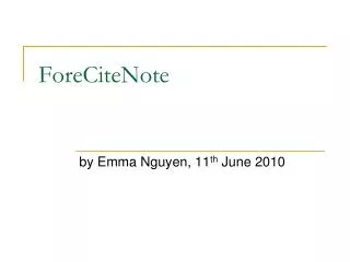 forecitenote