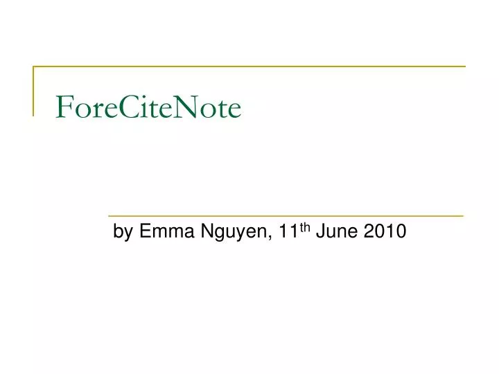 forecitenote