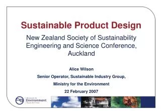 Sustainable Product Design