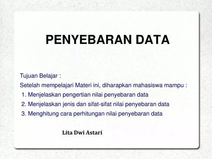 penyebaran data