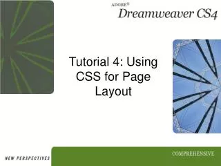 Tutorial 4: Using CSS for Page Layout