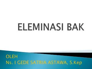 eleminasi bak