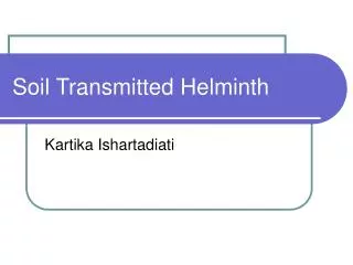 soil transmitted helminth