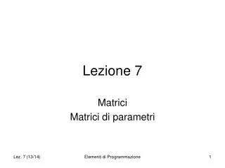 lezione 7