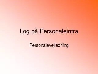 log p personaleintra