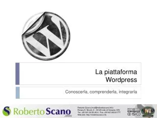 la piattaforma wordpress