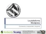 La piattaforma Wordpress - slide 1