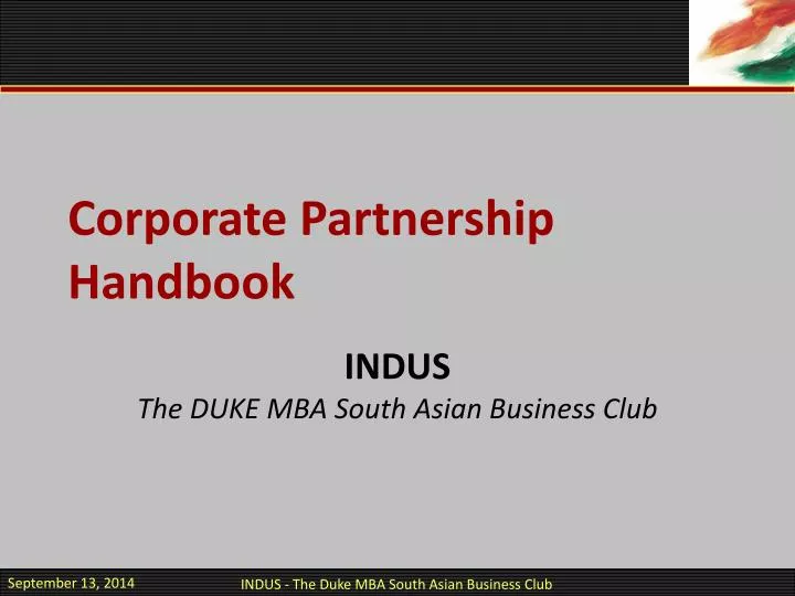 corporate partnership handbook