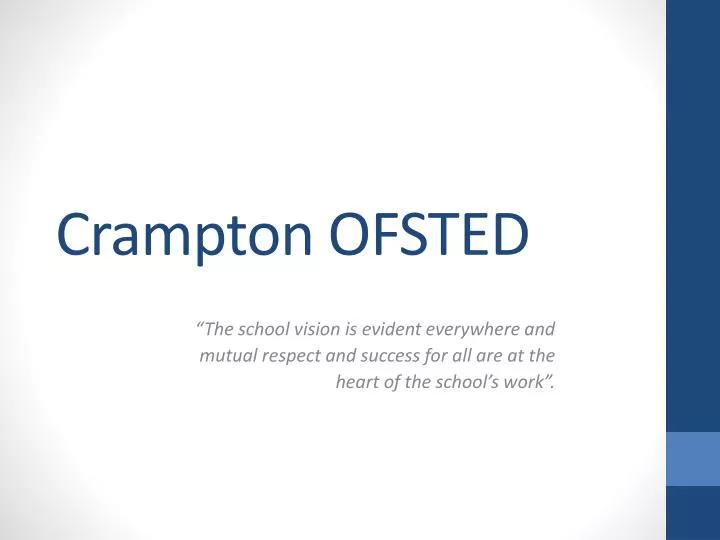 crampton ofsted